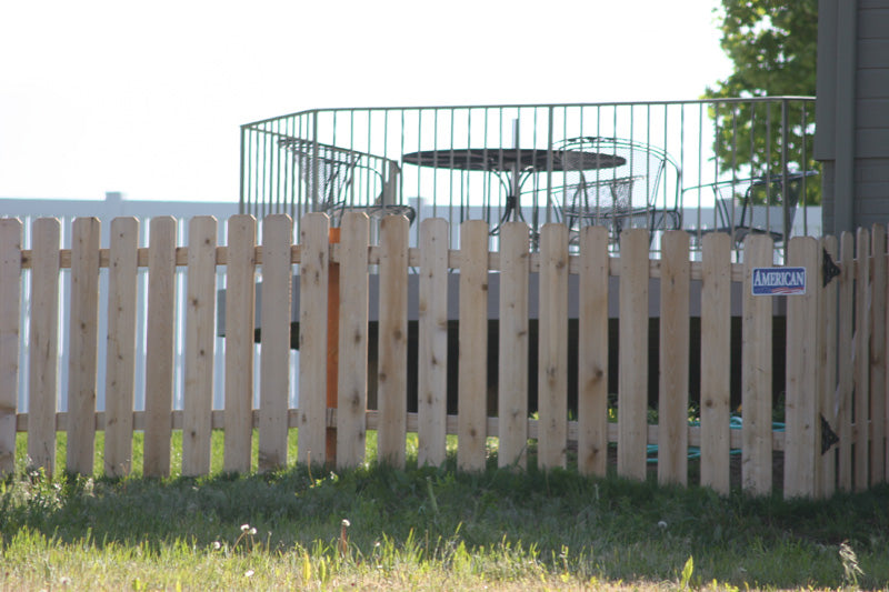 [50 Feet Of Fence] 4' Tall Cedar Wood Picket Complete Fence Package