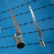 2" x 1-5/8" Steel Vertical 3 Strand Barbed Wire Arm for Chain Link Fences