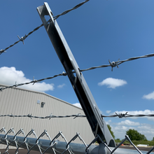 2-1/2" x 1-5/8" Steel 3 Strand Barbed Wire Arm for Chain Link Fences