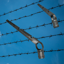 2-1/2" x 1-5/8" Steel 3 Strand Barbed Wire Arm for Chain Link Fences