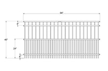 Puppy Picket Panel - Flat Top 8' Wide x 4' Tall 4-Rail Fence Panel