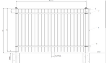 [350' Length] 5' Ornamental Flat Top Complete Fence Package