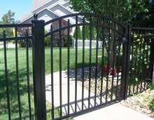 5' Aluminum Ornamental Single Swing Gate - Flat Top Series C - Over Arch