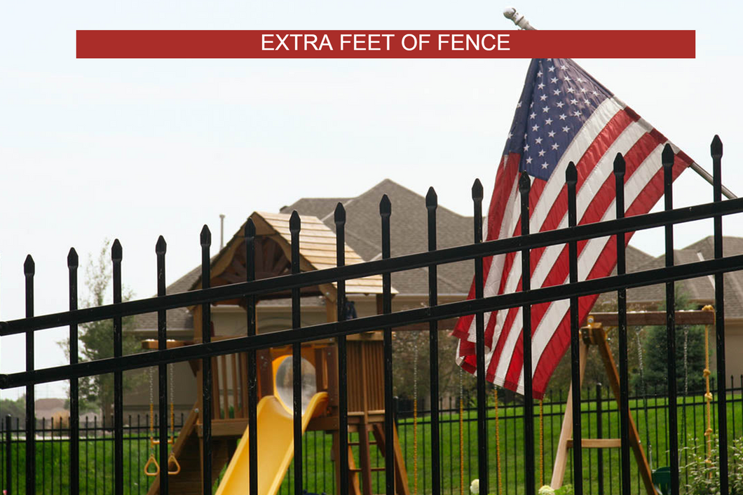 [Extra Feet Of Fence] Ornamental Spear Top Complete Fence Package