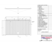 144" x 72" Spear Top Double Drive Gate