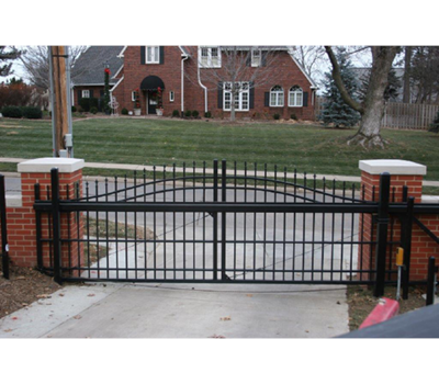 Over Arch Aluminum Cantilever Gate