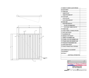 60" x 36" Flat Top Single Swing Gate